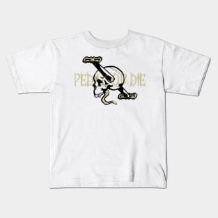 Pedal or Die Skull Cycling Graphic Kids T-Shirt